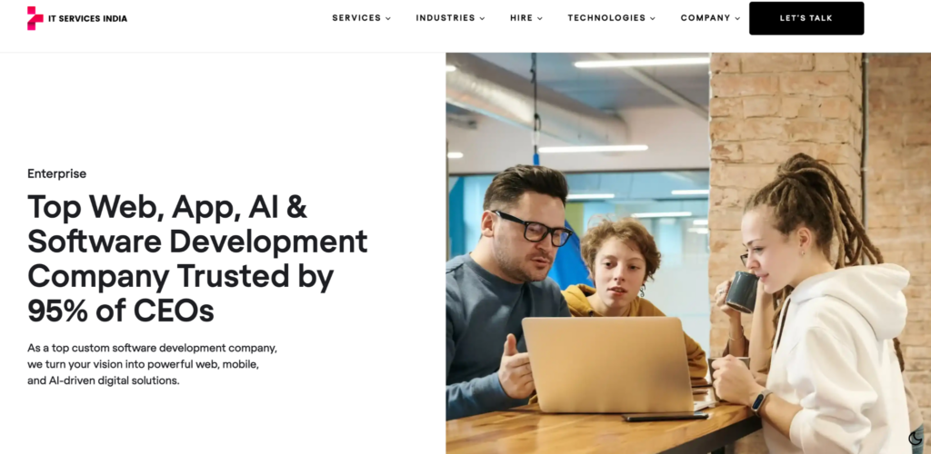 IT Services India website homepage screenshot