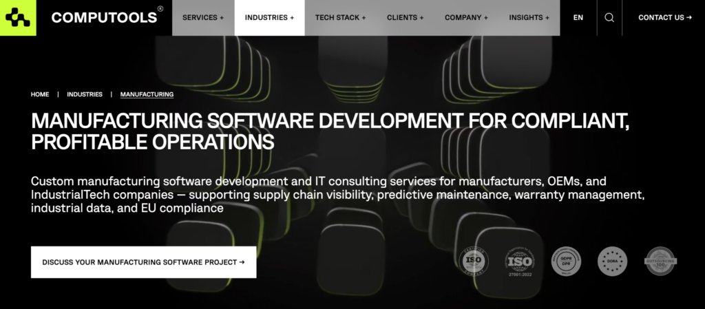 Computools website homepage screenshot