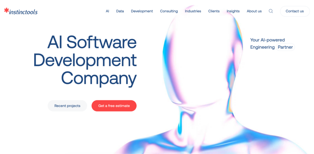 Instinctools website homepage screenshot