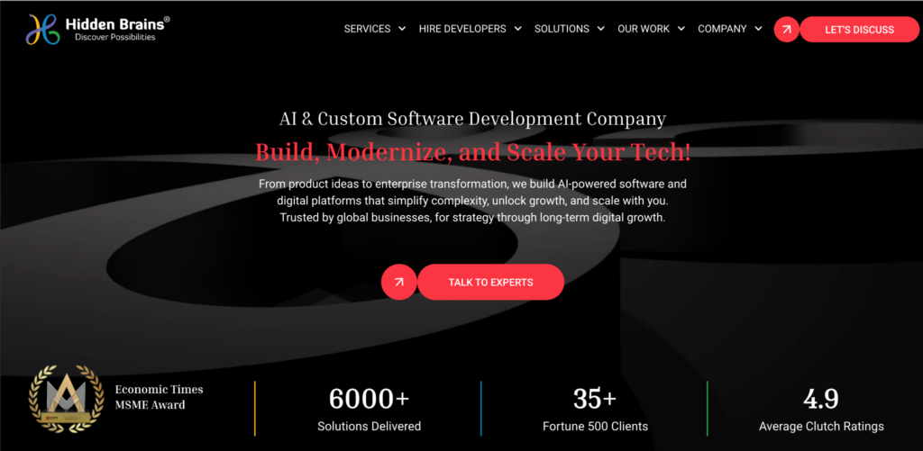 Hidden Brains website homepage screenshot