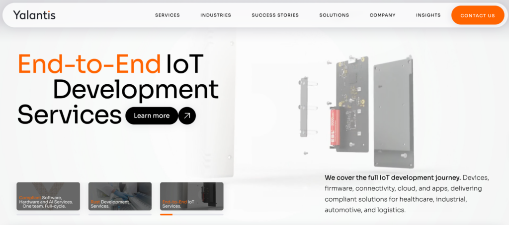 Yalantis website homepage screenshot